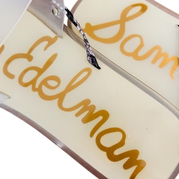 Sam Edelman Luciana Women’s Semi Opaque Transparent Yellow Slide Sandals - Picture 7 of 9